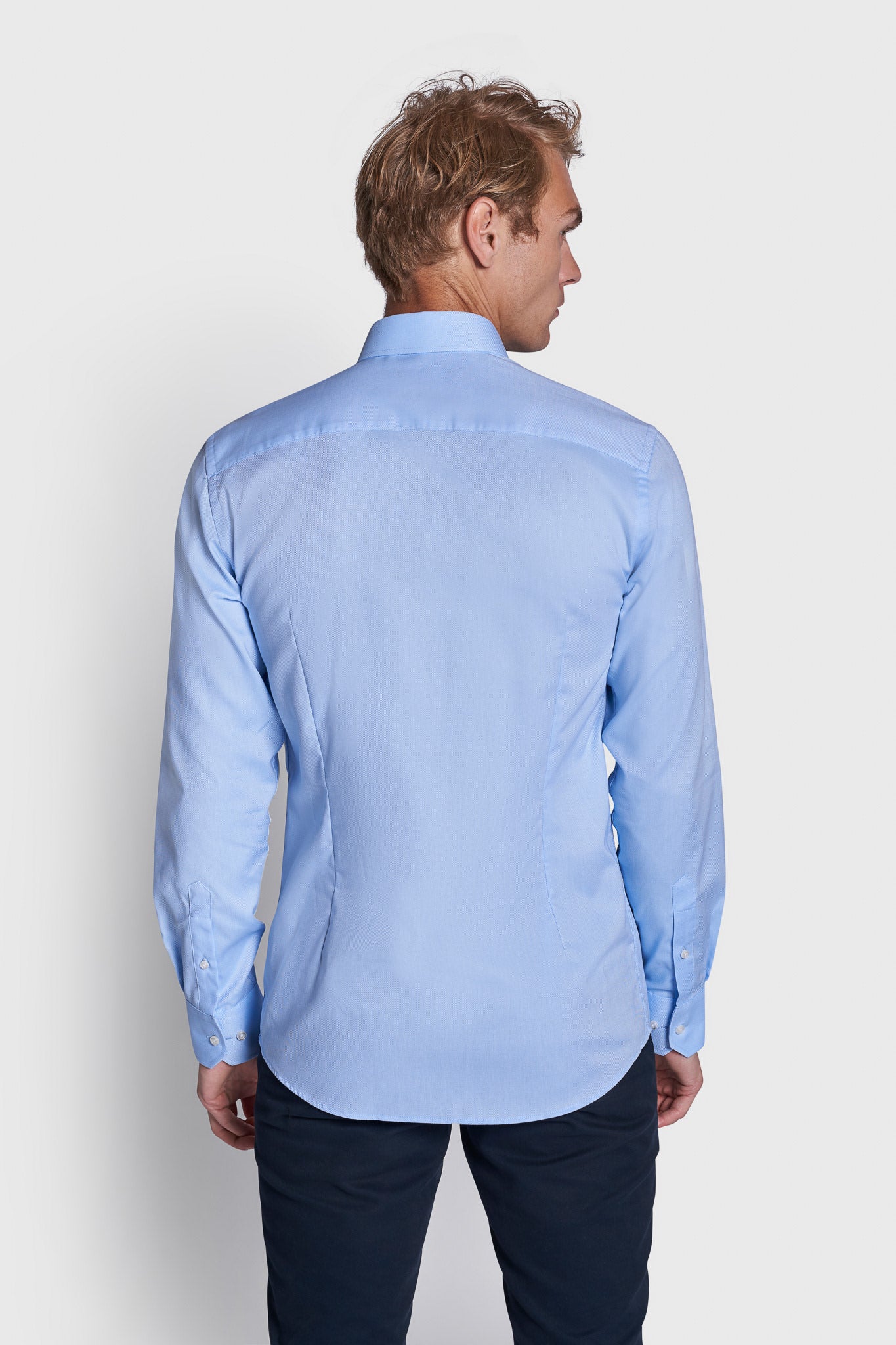 BS Basswood Modern Fit Skjorte - Light Blue