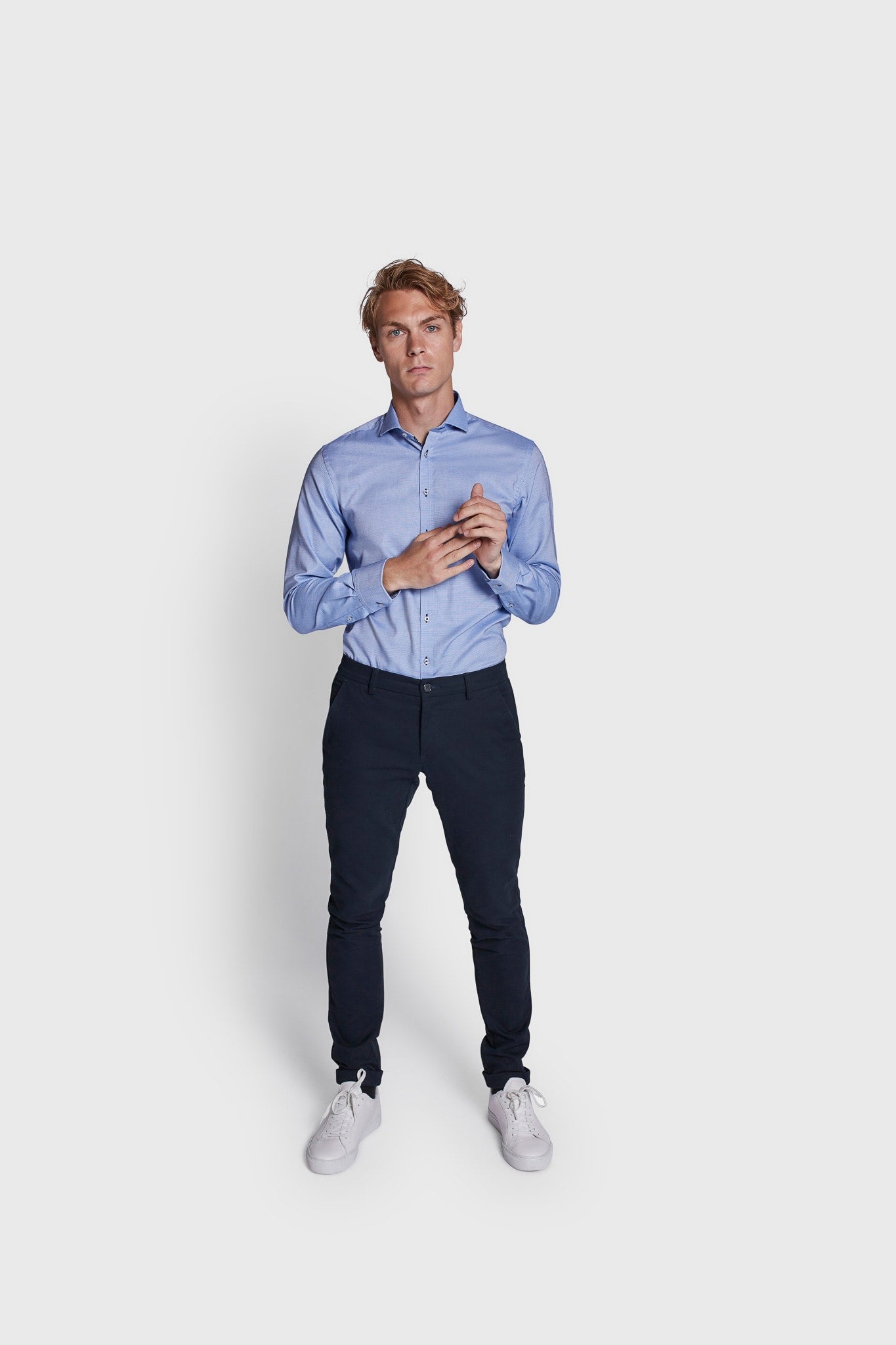 BS Joaquim Slim Fit Skjorta - Ljusblå