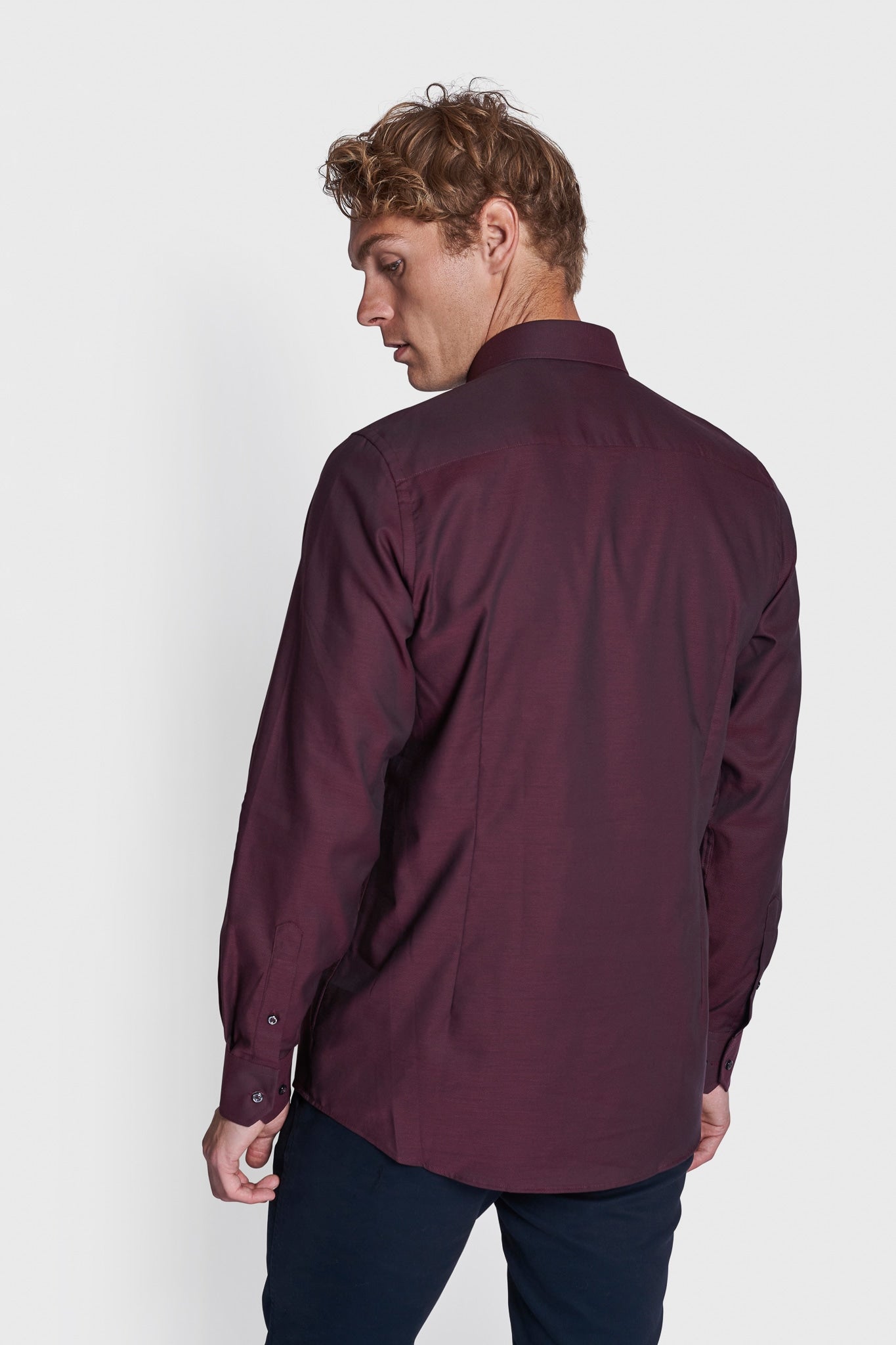 BS Fellaini Modern Fit Skjorte - Bordeaux