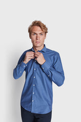BS Beech Slim Fit Skjorte - Dark Blue