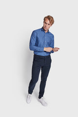 BS Beech Slim Fit Skjorte - Dark Blue