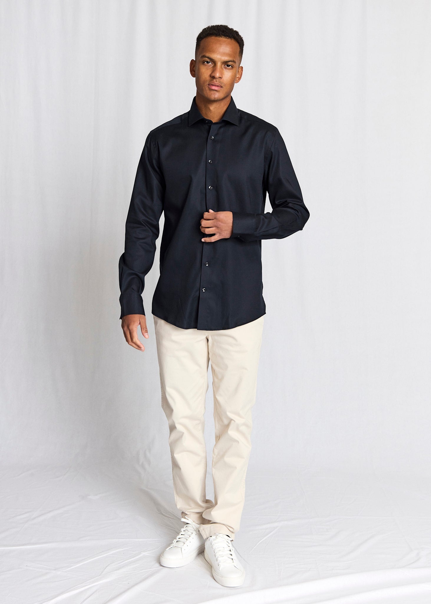 BS Miles Slim Fit Skjorte - Black