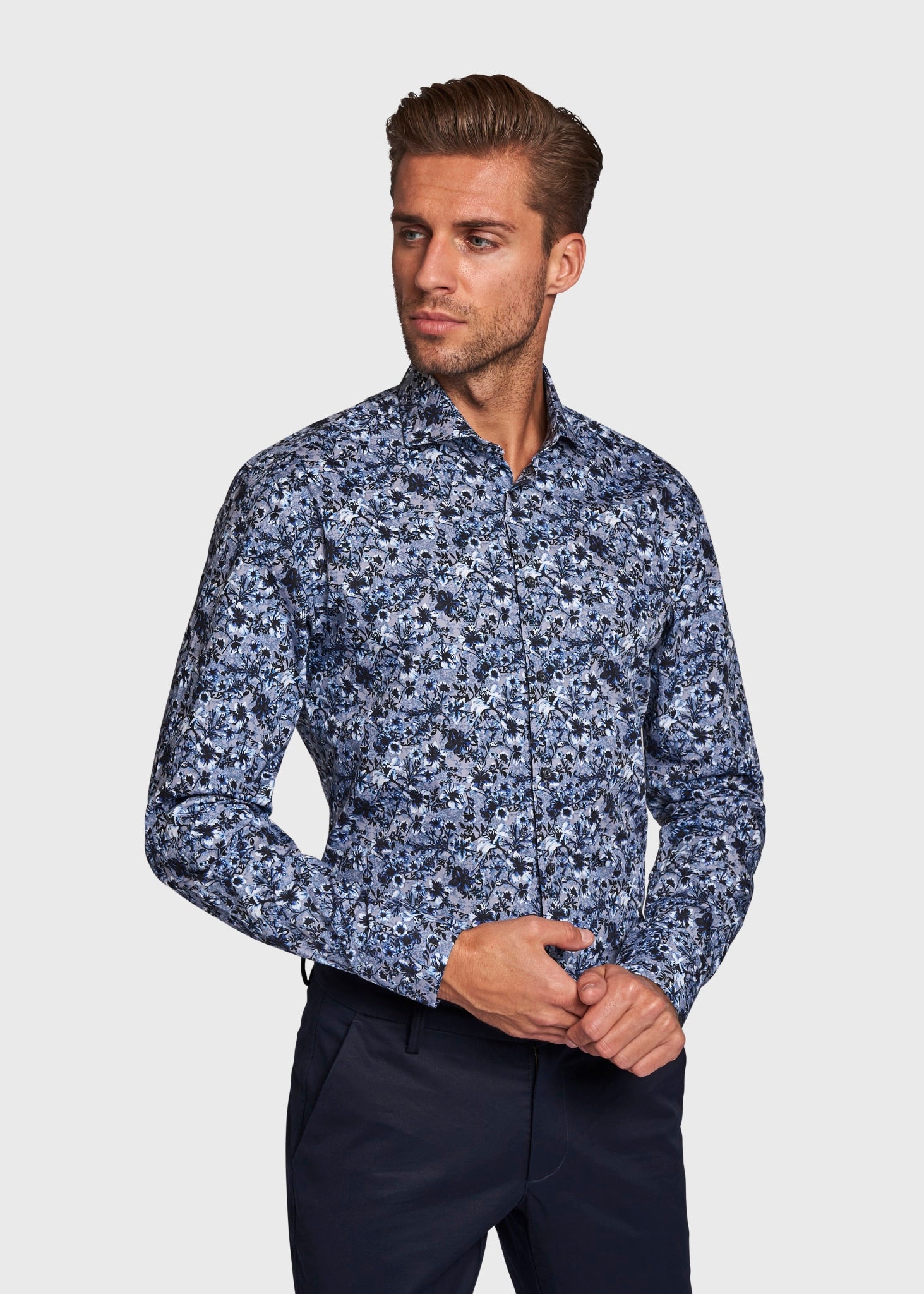 BS Alquist Slim Fit Skjorta - Blue