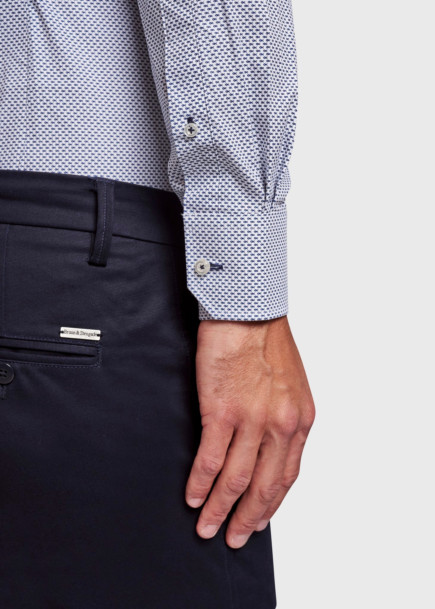 BS Skyler Slim Fit Skjorte - Navy
