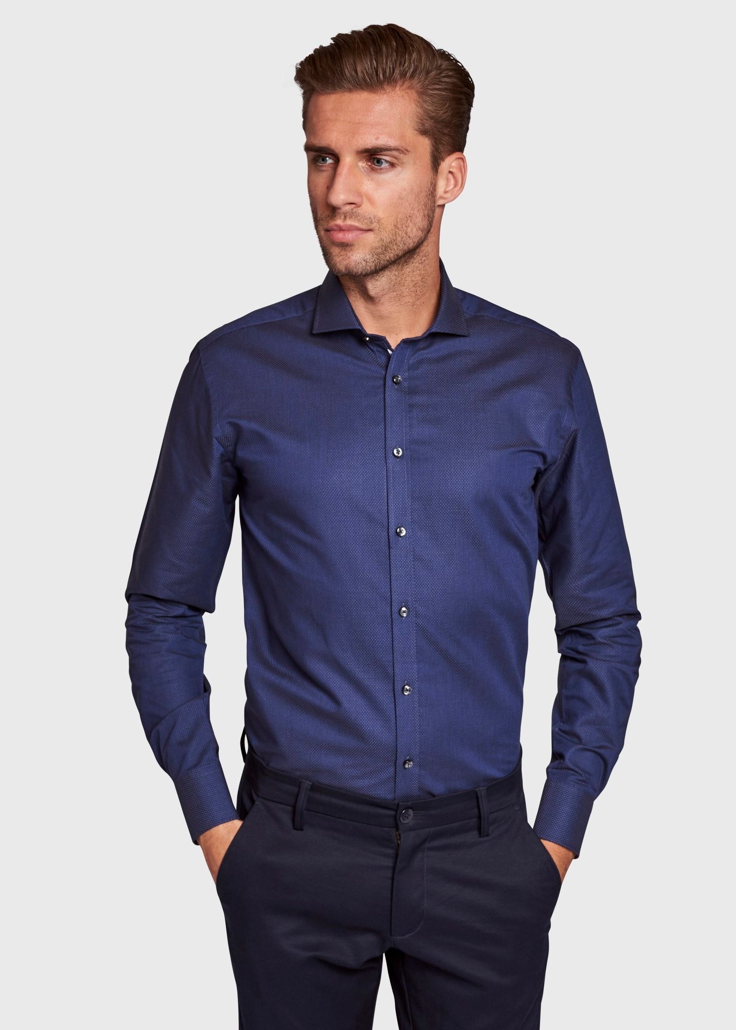 BS Alderweireld Modern Fit Skjorta - Marinblå