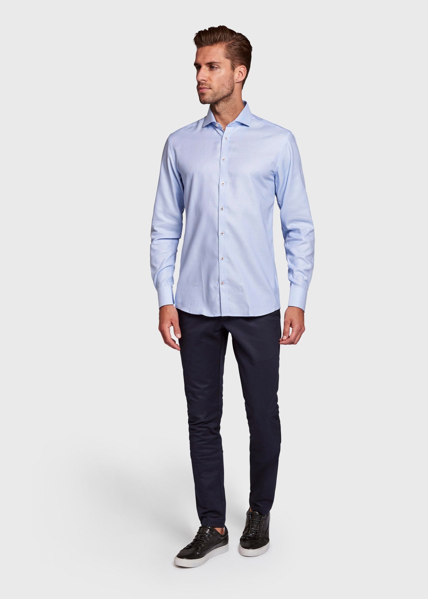 BS Melo Modern Fit Skjorta - Ljusblå
