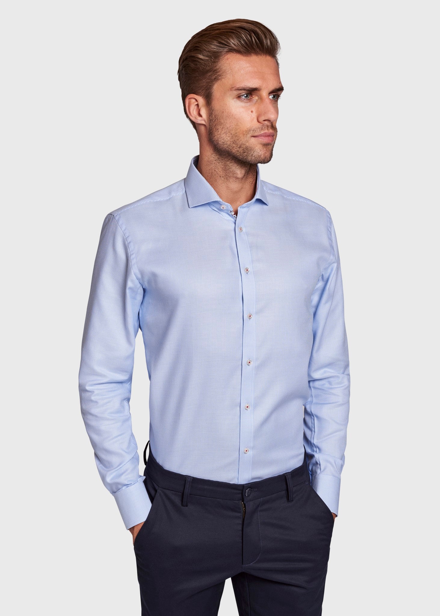 BS Melo Modern Fit Skjorta - Ljusblå