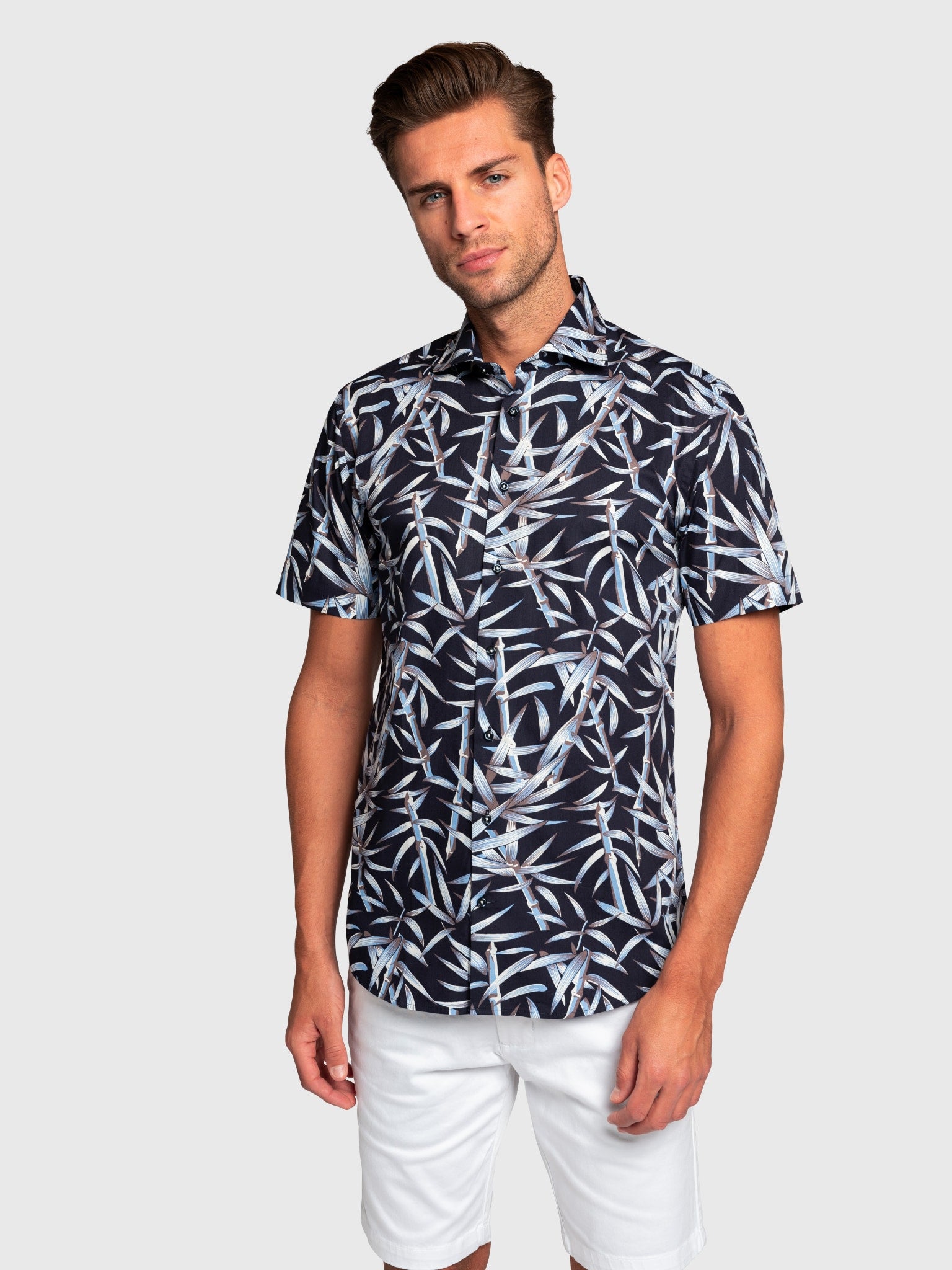 BS Bonanno Slim Fit Skjorte - Navy