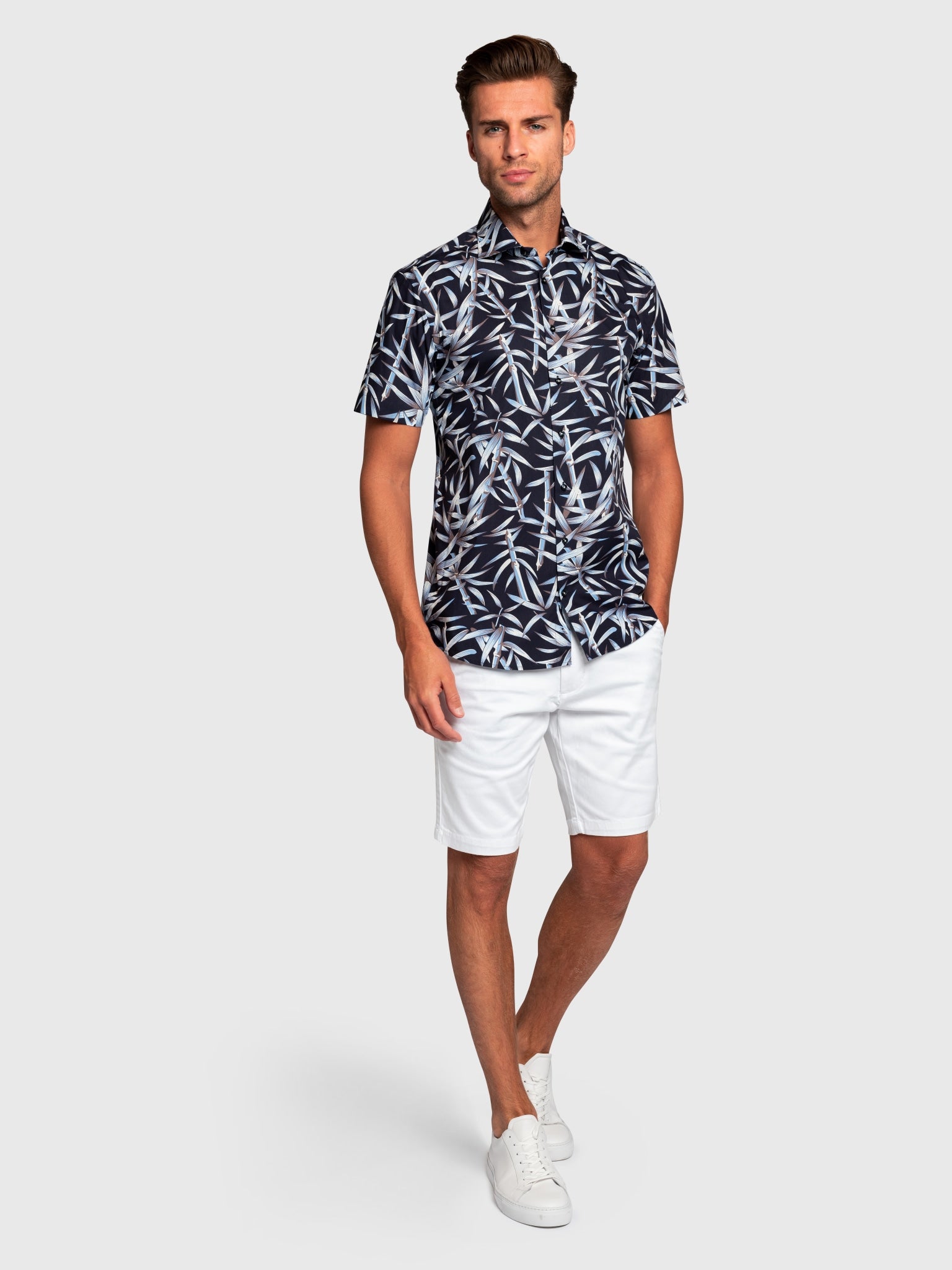 BS Bonanno Slim Fit Skjorte - Navy
