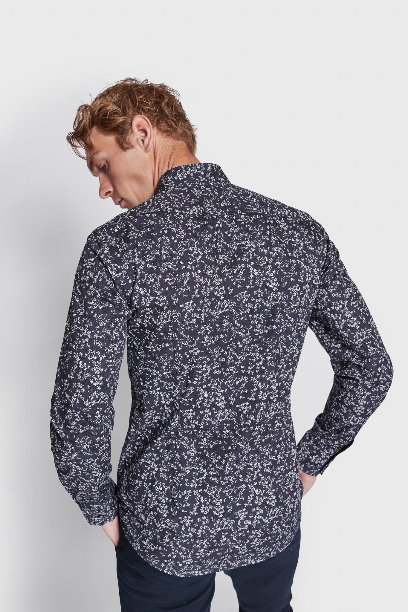 BS Jackson Slim Fit Skjorte - Navy