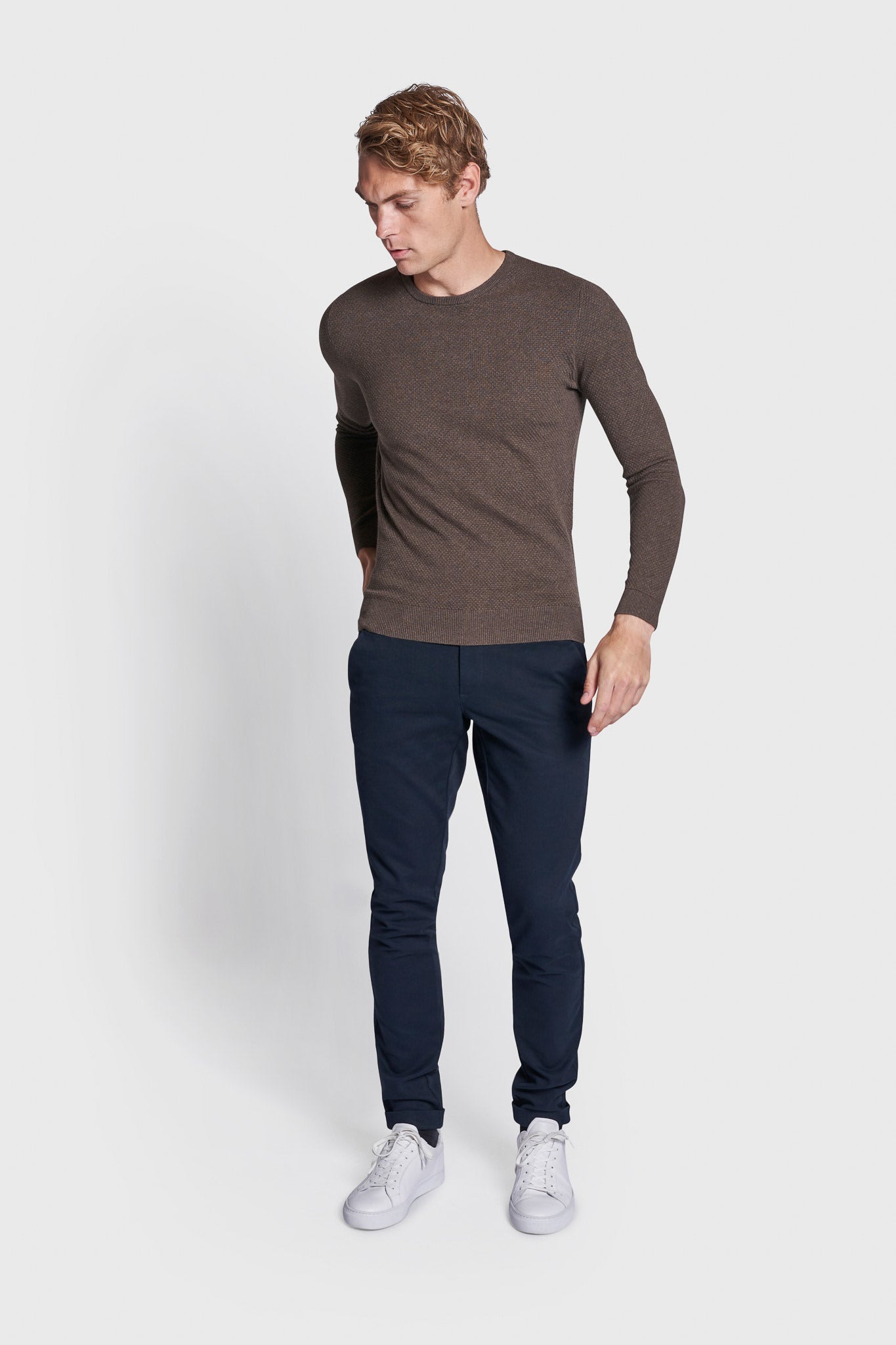BS Gasquet Regular Fit Strik - Tobacco