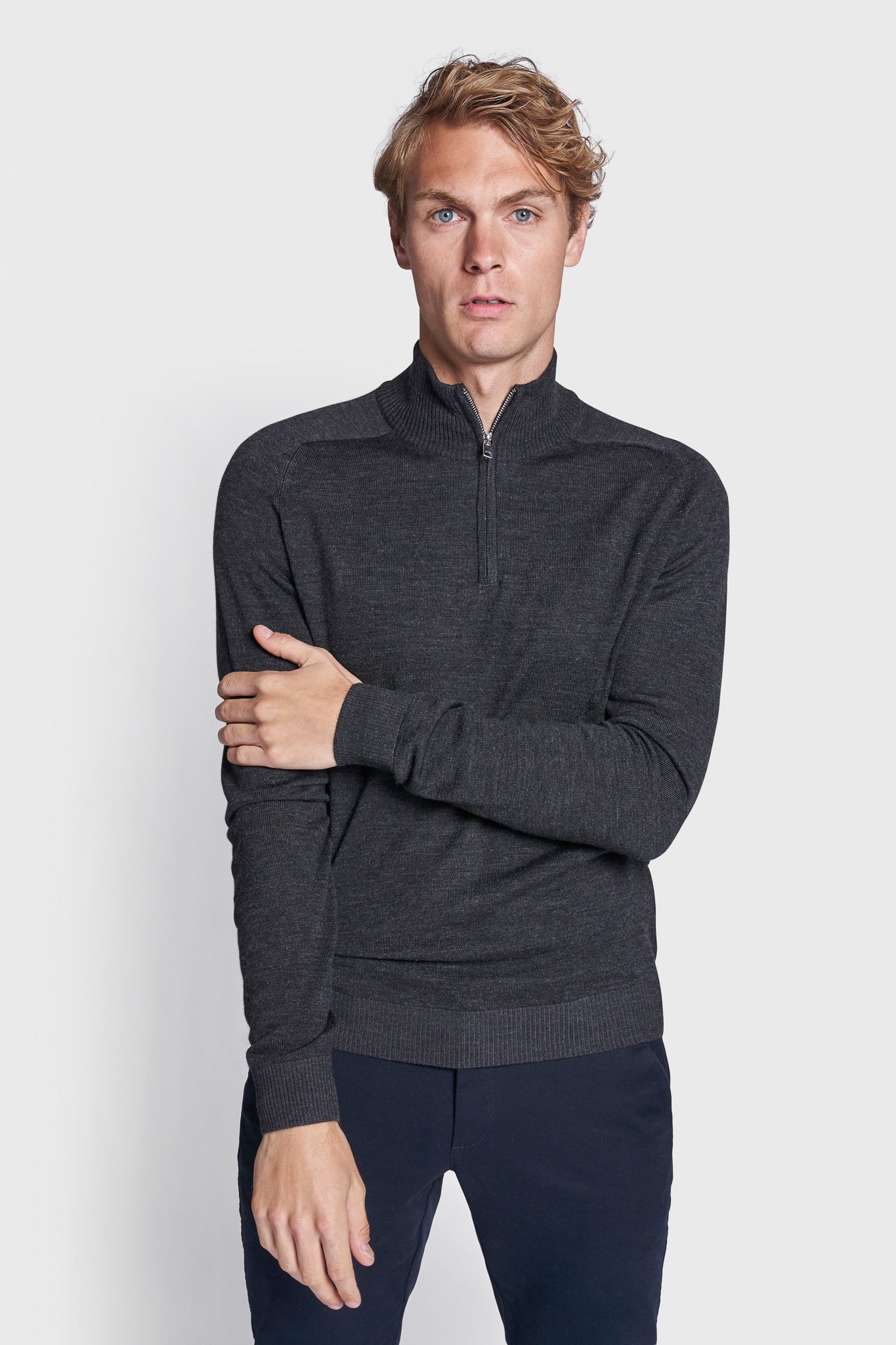 BS Gulbis Regular Fit Strik - Charcoal