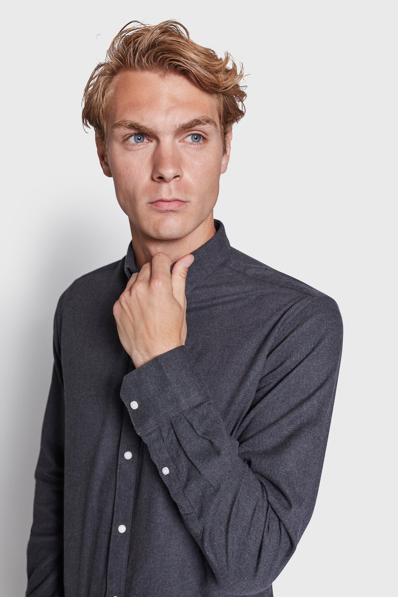 BS Jobe Casual Slim Fit Skjorte - Dark Grey