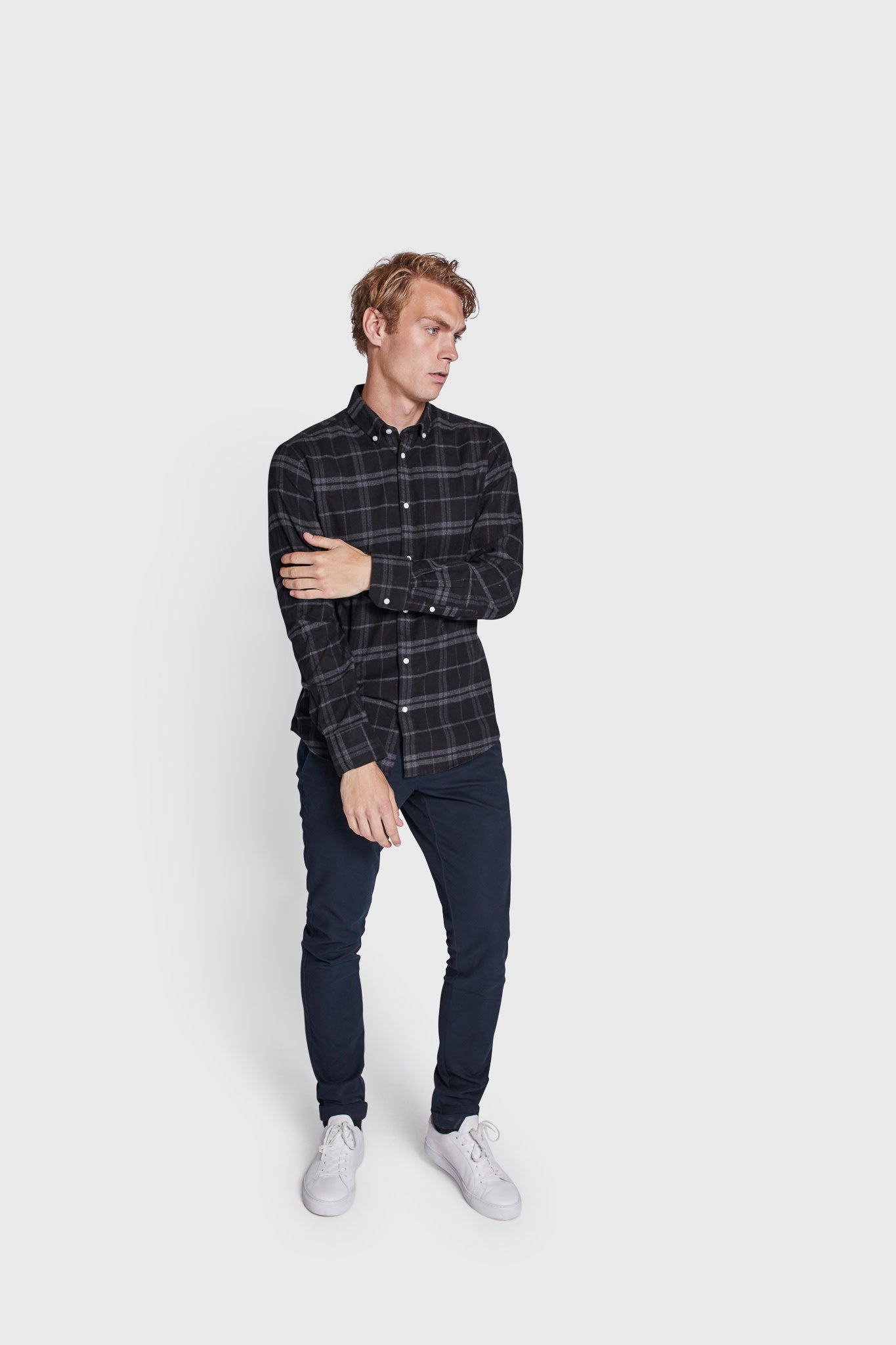 BS Hamza Casual Slim Fit Skjorte - Black