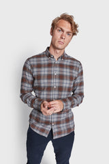 BS Hamza Casual Slim Fit Skjorte - Brown