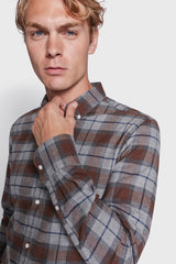 BS Hamza Casual Slim Fit Skjorte - Brown