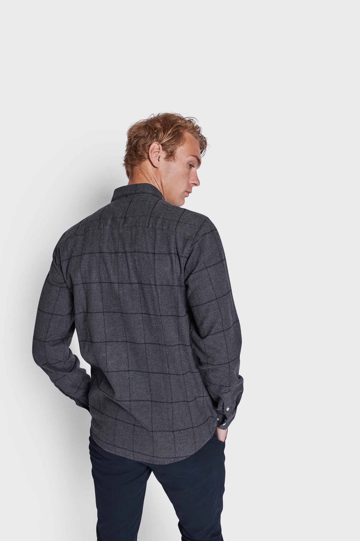 BS Hamza Casual Slim Fit Skjorte - Dark Grey