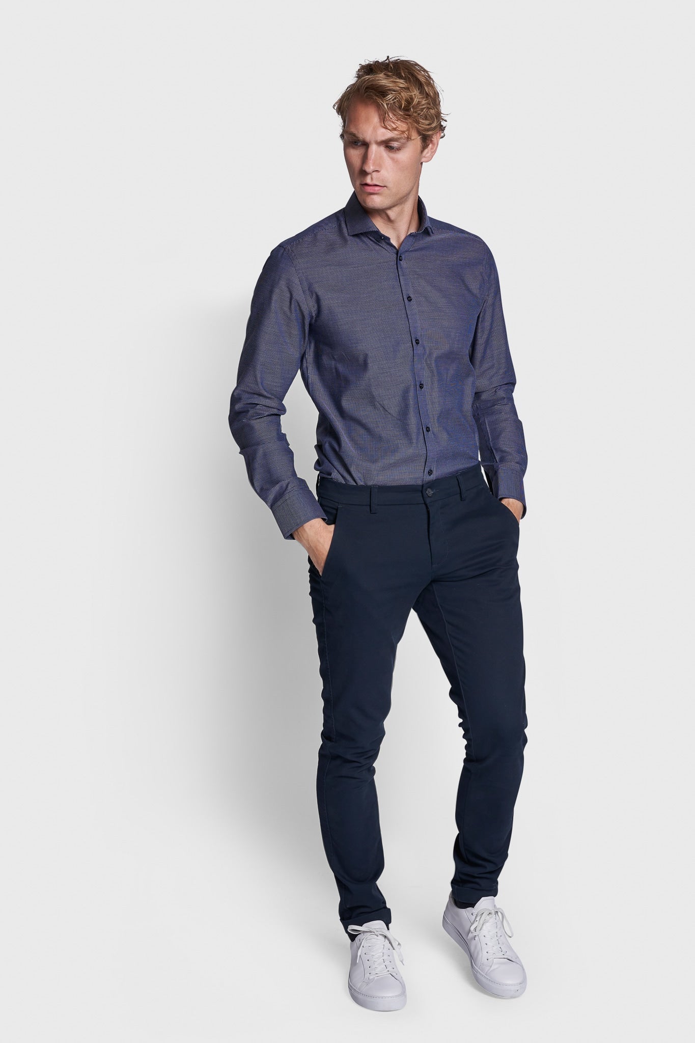 BS Braut Modern Fit Skjorte - Navy