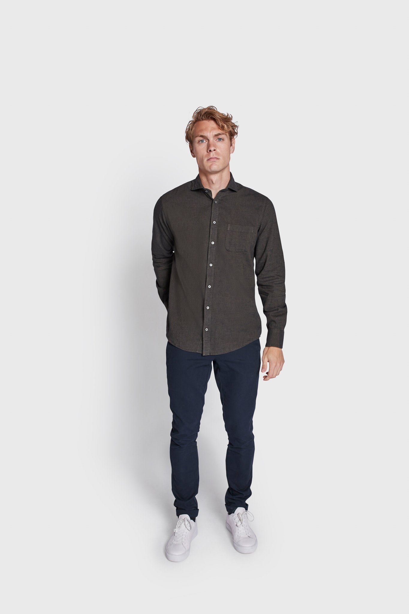 BS Lamin Casual Modern Fit Skjorta - Grön