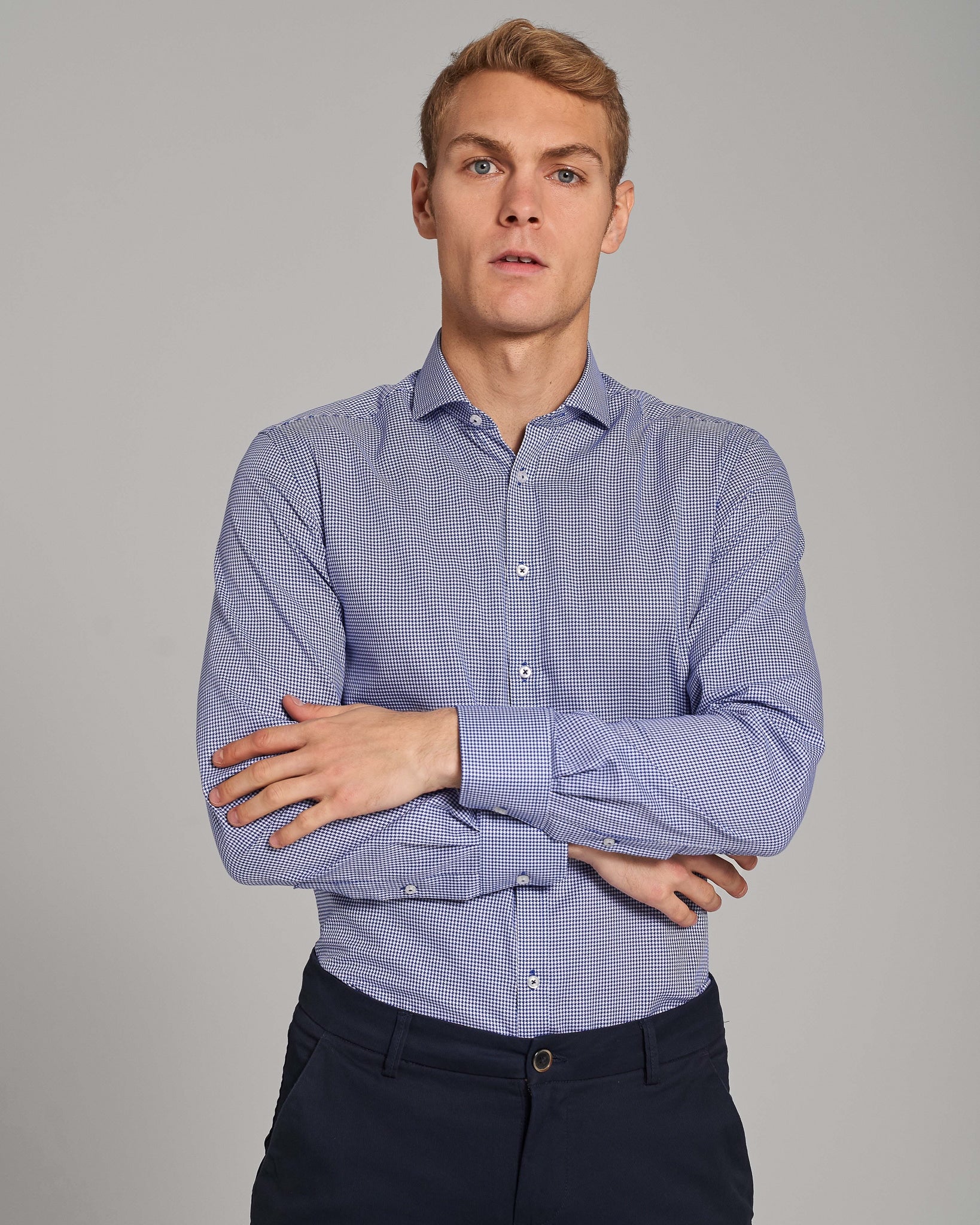 BS Butragueno Slim Fit Skjorte - Dark Blue