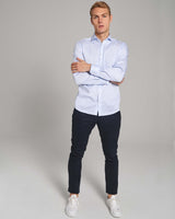 BS Scholes Slim Fit Skjorte - Light Blue