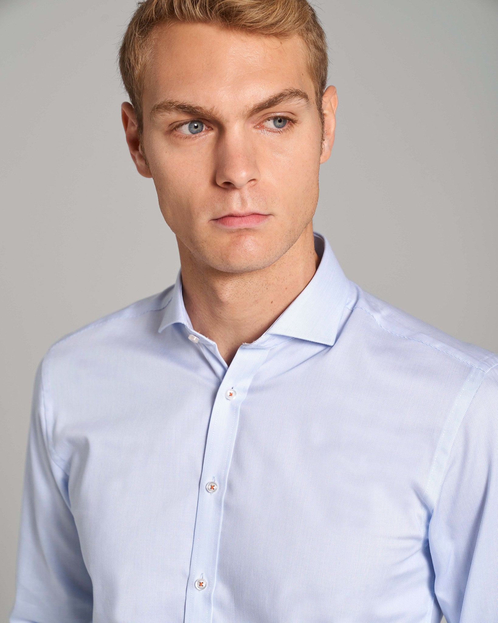 BS Scholes Slim Fit Skjorte - Light Blue