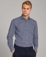 BS Shearer Slim Fit Skjorte - Navy