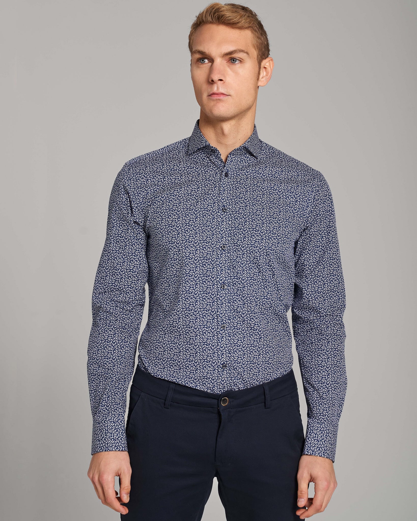 BS Alan Modern Fit Skjorte - Navy