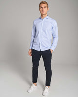 BS Bruno Modern Fit Skjorte - Light Blue/White