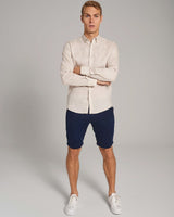 BS Sainz Casual Slim Fit Skjorte - Sand