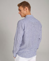 BS Bottas Casual Slim Fit Skjorte - Navy/White