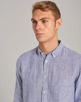 BS Bottas Casual Slim Fit Skjorte - Navy/White