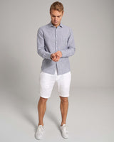 BS Alonso Casual Slim Fit Skjorte - Blue/White