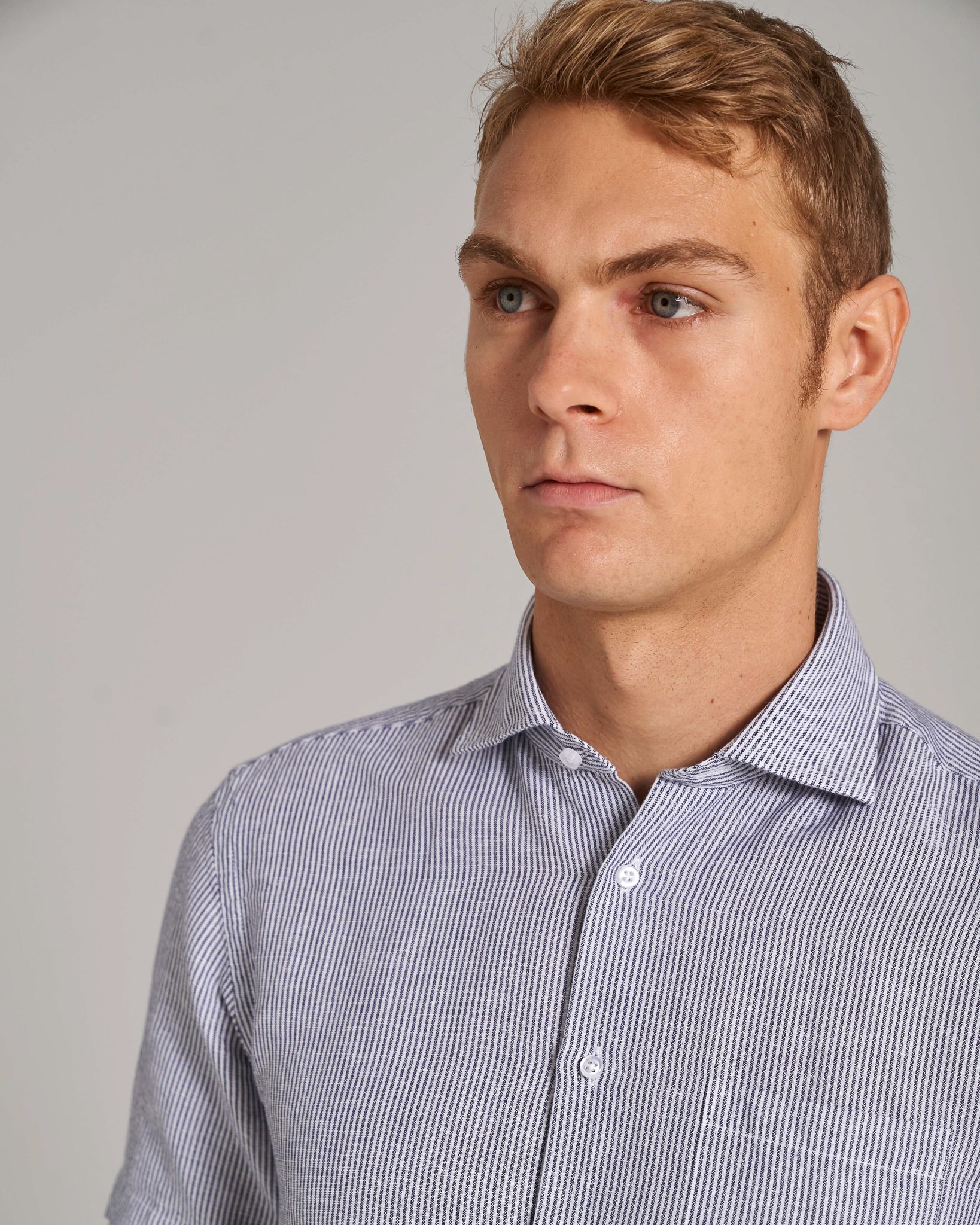 BS Hamilton Casual Slim Fit Skjorta - Blå/Vit