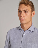 BS Hamilton Casual Slim Fit Skjorte - Blue/White