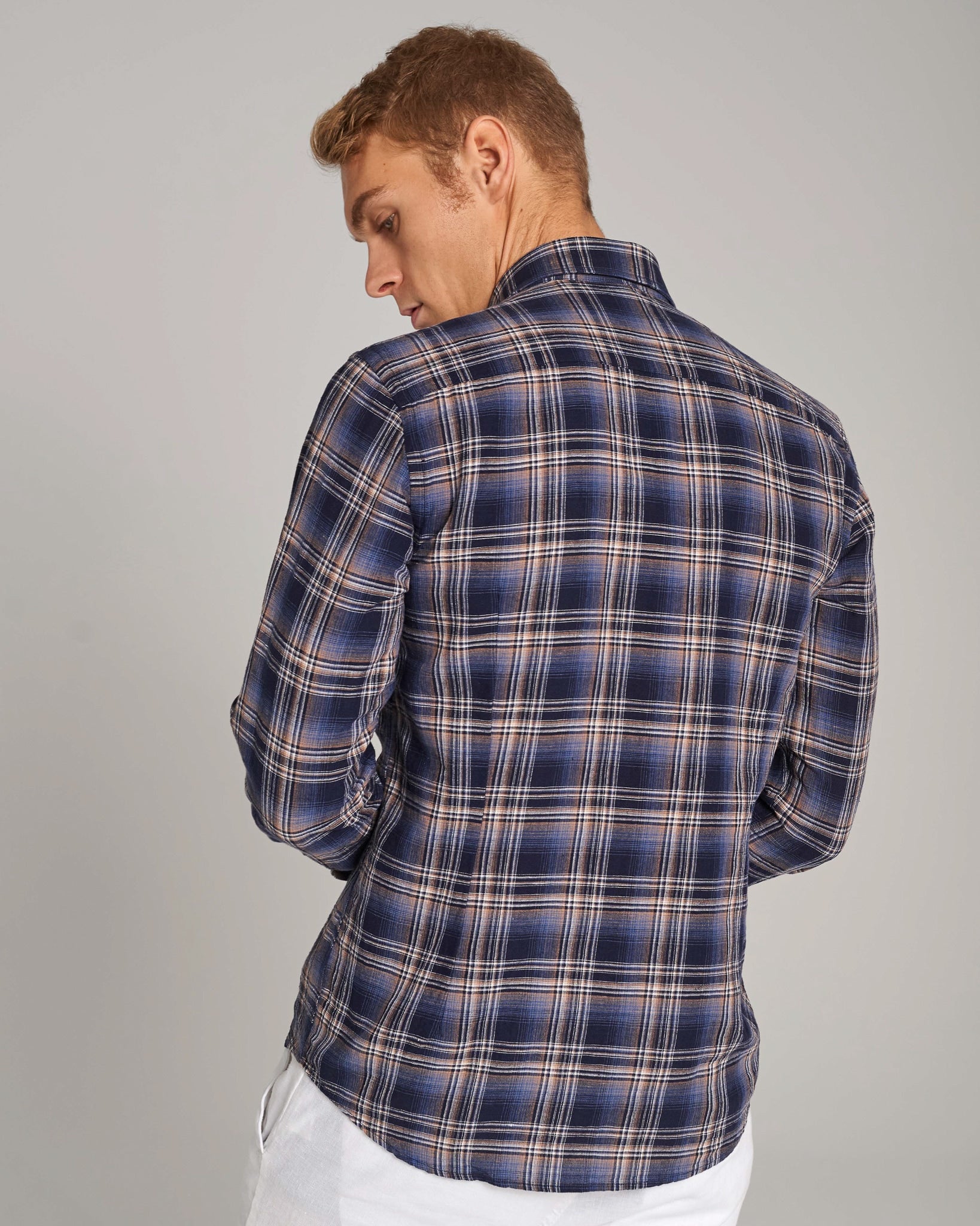 BS Gasly Casual Slim Fit Skjorte - Dark Blue