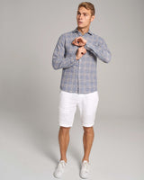 BS Vettel Casual Slim Fit Skjorte - Blue