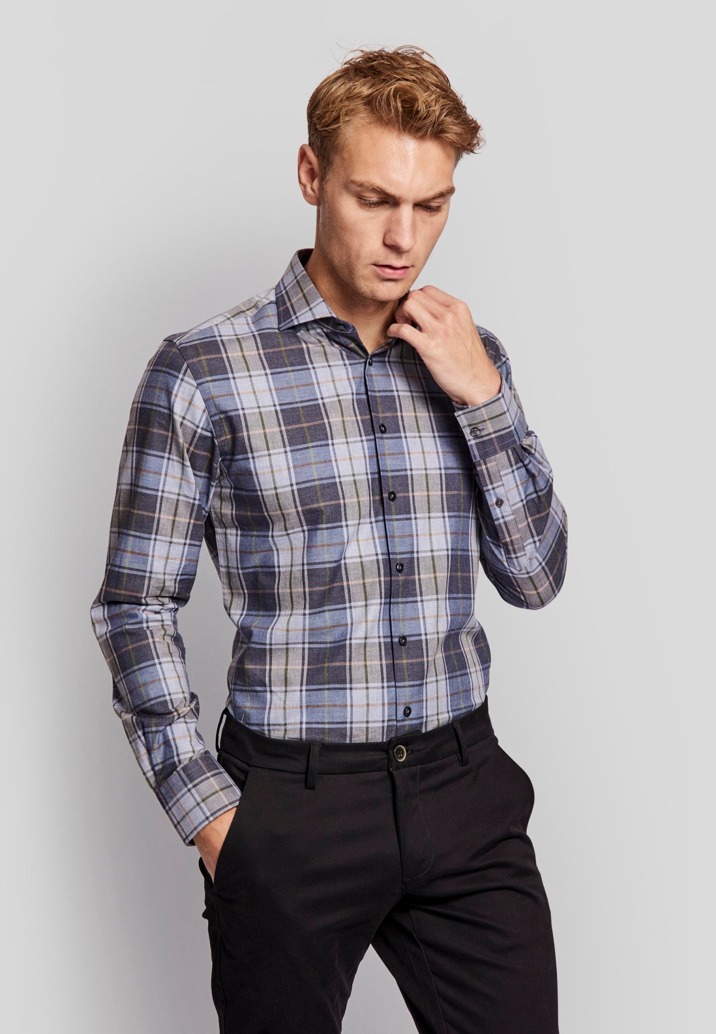 BS Terience slim fit Skjorte - Blue