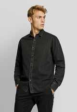 BS Elverum casual slim fit Skjorte - Black