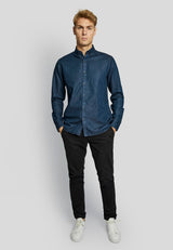 BS Elverum casual slim fit Skjorte - Indigo