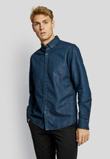 BS Elverum casual slim fit Skjorte - Indigo