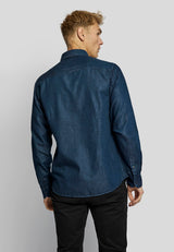 BS Elverum casual slim fit Skjorte - Indigo