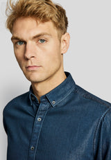 BS Elverum casual slim fit Skjorte - Indigo