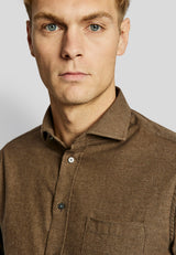 BS Halden casual slim fit Skjorte - Brown