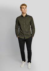 BS Halden casual slim fit Skjorte - Dark Green