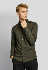 BS Halden casual slim fit Skjorte - Dark Green
