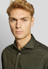BS Halden casual slim fit Skjorte - Dark Green