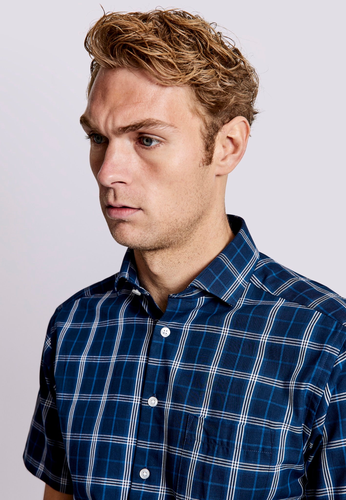 BS Haseeb Modern Fit Shirt - Dark Blue
