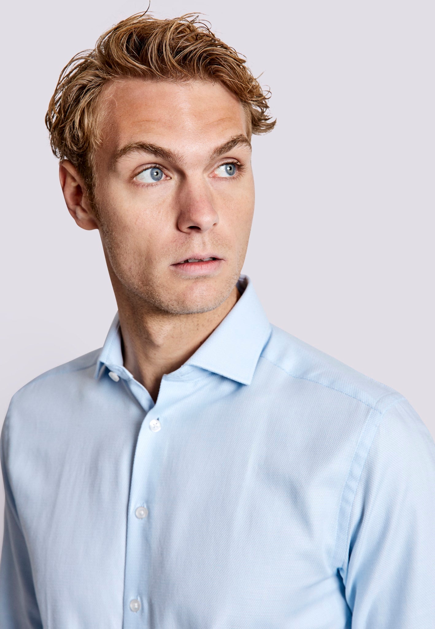 BS Sweeney Slim Fit Shirt - Light Blue