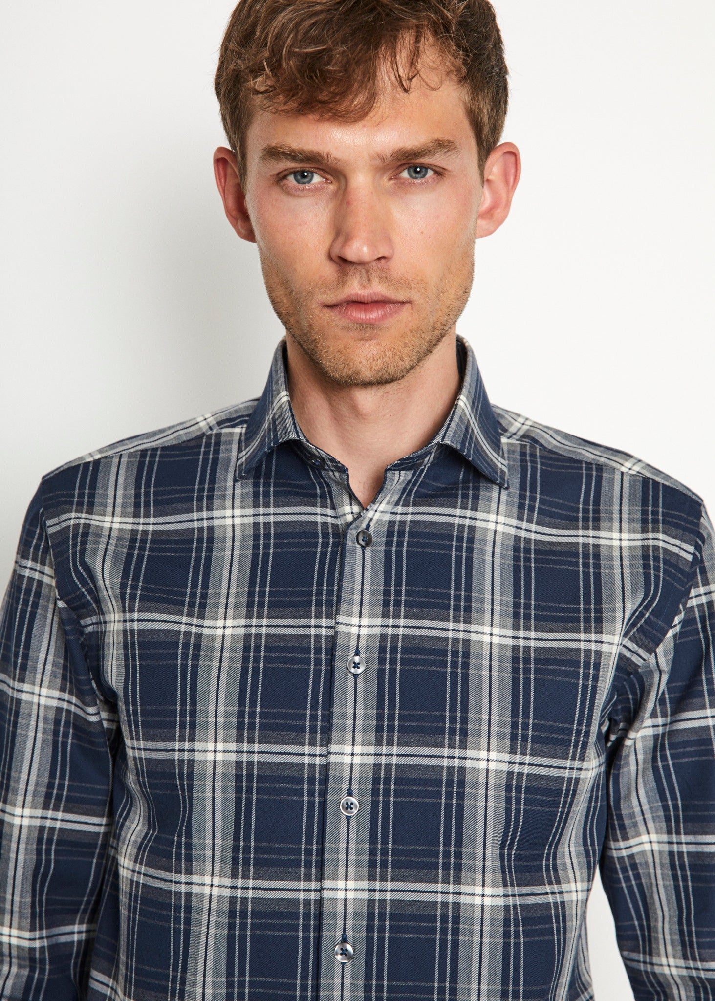 BS Alberto Modern Fit Skjorta - Dark Blue
